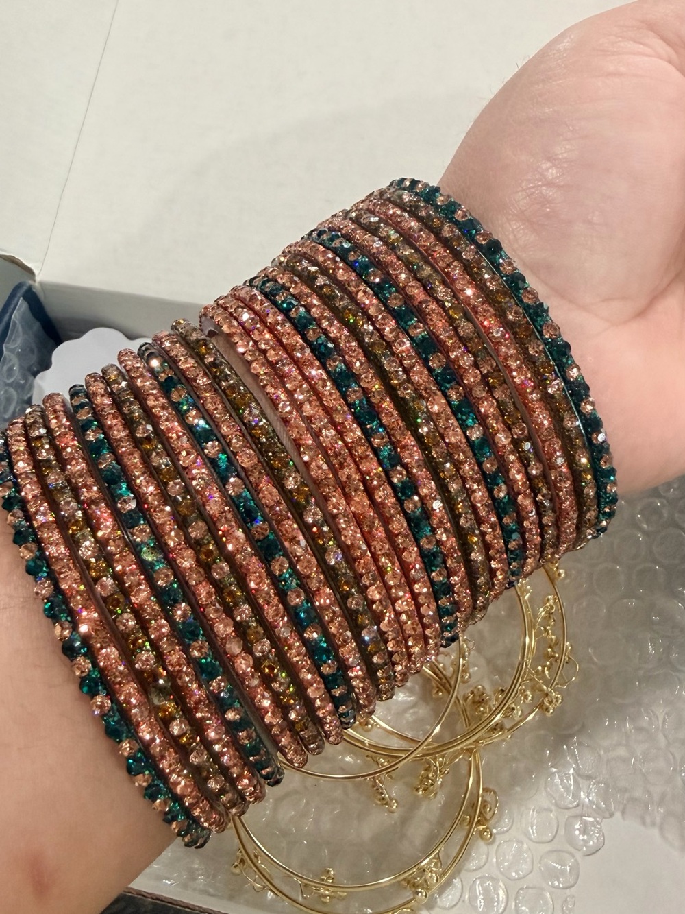 Kashmiri glass bangle original size 2:12 indian bangle churiya full set